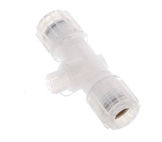 8x6mm & G1/8'' PFA T-Shape Tee Cutting Fitting with Male Threads 10 bar