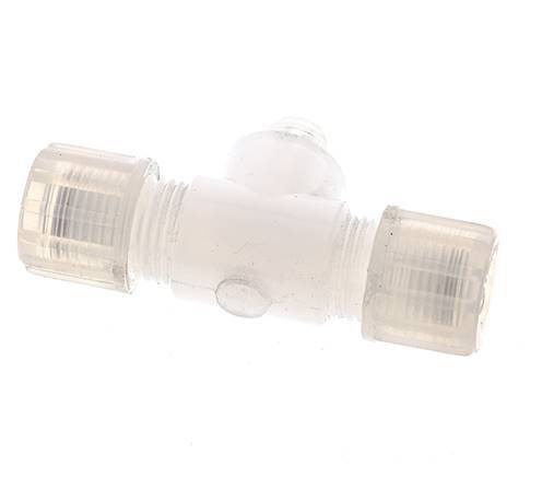 10x8mm & G1/8'' PFA T-Shape Tee Cutting Fitting with Male Threads 10 bar