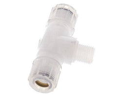 10x8mm & G1/4'' PFA T-Shape Tee Cutting Fitting with Male Threads 10 bar
