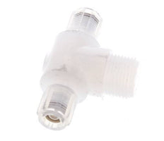 6x4mm & G3/8'' PFA T-Shape Tee Cutting Fitting with Male Threads 10 bar