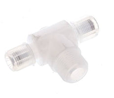 6x4mm & G3/8'' PFA T-Shape Tee Cutting Fitting with Male Threads 10 bar