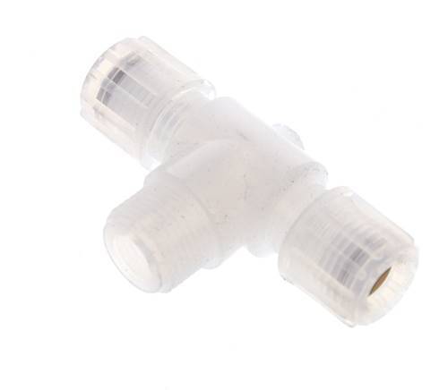 8x6mm & G3/8'' PFA T-Shape Tee Cutting Fitting with Male Threads 10 bar