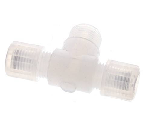 8x6mm & G3/8'' PFA T-Shape Tee Cutting Fitting with Male Threads 10 bar