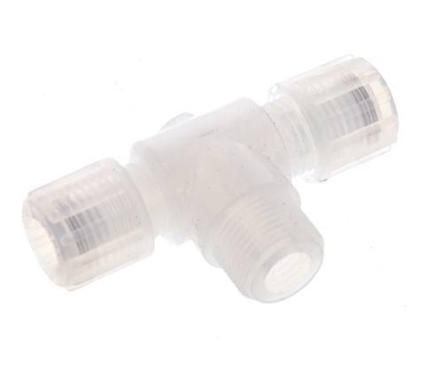 8x6mm & G3/8'' PFA T-Shape Tee Cutting Fitting with Male Threads 10 bar