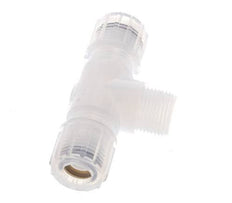 10x8mm & G3/8'' PFA T-Shape Tee Cutting Fitting with Male Threads 10 bar
