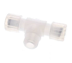 10x8mm & G3/8'' PFA T-Shape Tee Cutting Fitting with Male Threads 10 bar