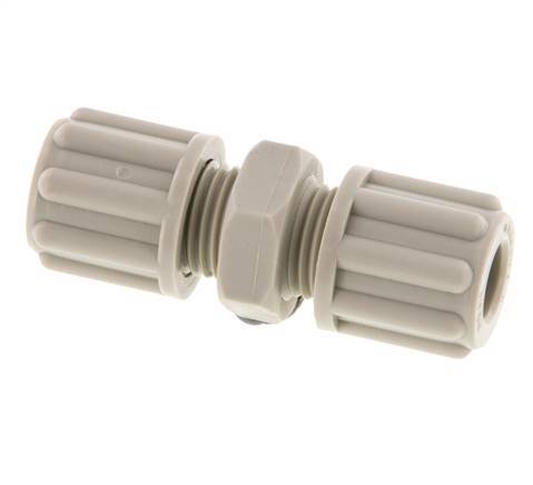 Accesorio de compresión recto de PP de 6x4mm 10 bar [2 piezas]