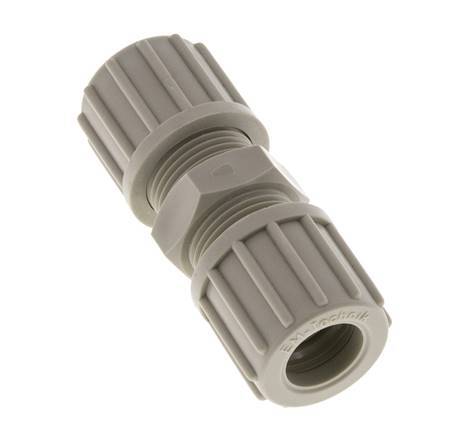 Racor de compresión recto de PVDF de 6x4 mm 10 bar