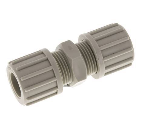 Racor de compresión recto 12x10mm PVDF 10 bar