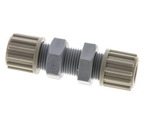 12x9mm PA Racor de Compresión Recto Pasamuros 10 bar