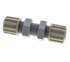 12x9mm PA Racor de Compresión Recto Pasamuros 10 bar
