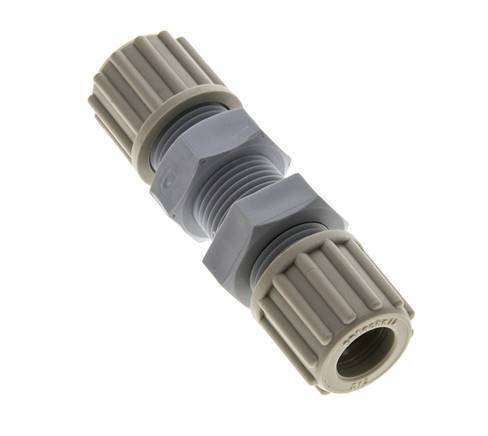 12x9mm PA Racor de Compresión Recto Pasamuros 10 bar