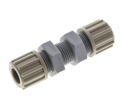 12x9mm PA Racor de Compresión Recto Pasamuros 10 bar
