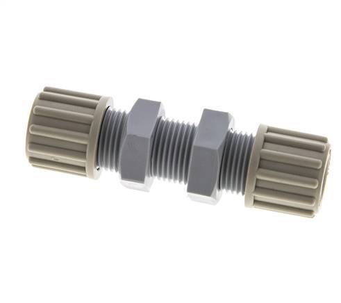 12x10mm PA Racor de Compresión Recto Pasamuros 10 bar
