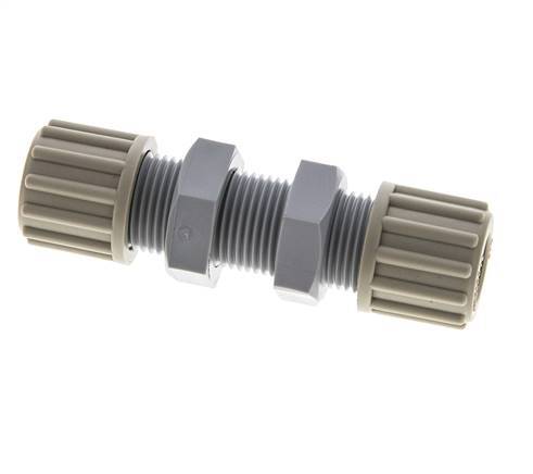 12x10mm PA Racor de Compresión Recto Pasamuros 10 bar