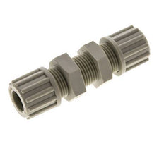 12x10mm PP Racor de Compresión Recto Pasamuros 10 bar
