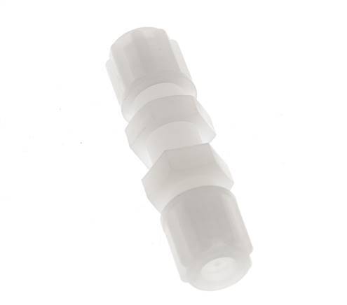 Racor de compresión recto 6x4mm PVDF Pasamuros 10 bar