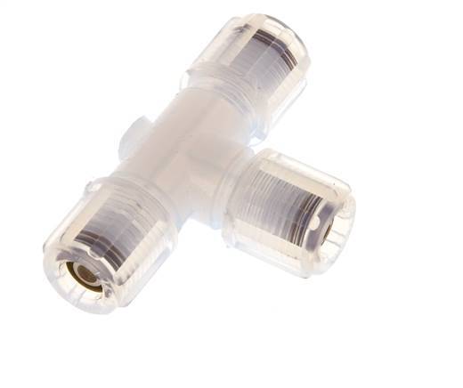 Racor de compresión recto 6x4mm PVDF Pasamuros 10 bar