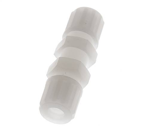 Racor de compresión recto 8x6mm PVDF Pasamuros 10 bar
