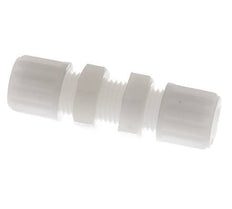Racor de compresión recto 8x6mm PVDF Pasamuros 10 bar