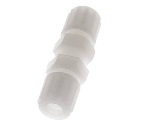 Racor de compresión recto 8x6mm PVDF Pasamuros 10 bar