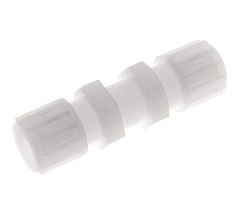 12x10mm PVDF Racor recto de compresión Pasamuros 10 bar