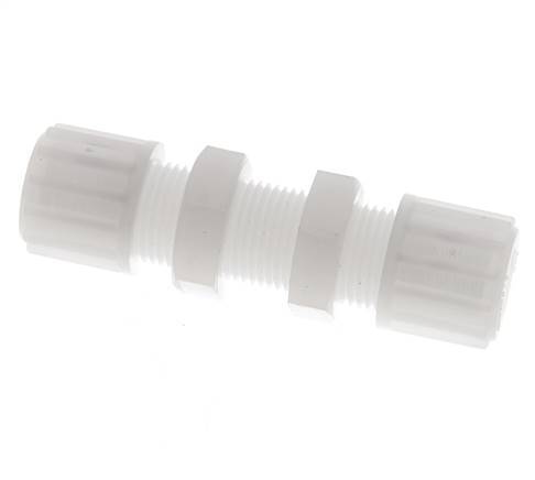 12x10mm PVDF Racor recto de compresión Pasamuros 10 bar