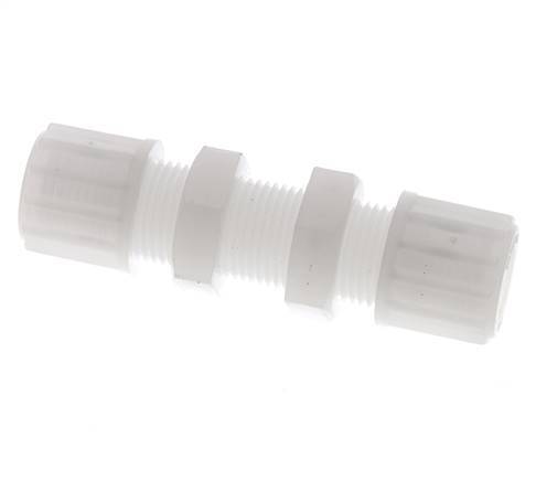12x10mm PVDF Racor recto de compresión Pasamuros 10 bar