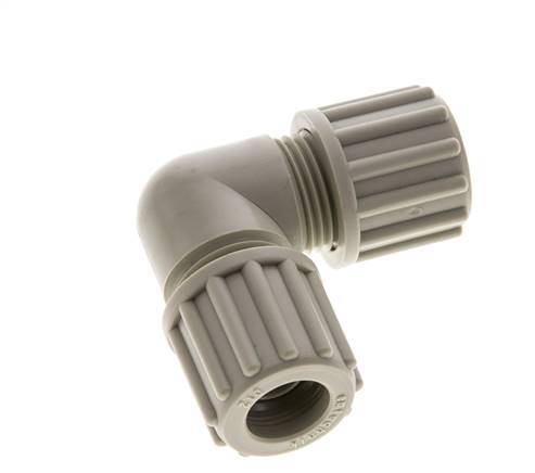Racor de compresión codo PP 12x9mm 10 bar
