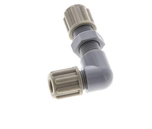 Accesorio de compresión 6x4mm PA Bulkhead 10 bar [2 Piezas]