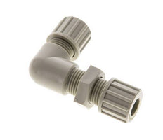 10x8mm PP Codo Compresión Racor Pasamuros 10 bar