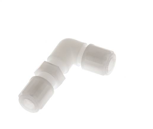 6x4mm PVDF Codo Compresión Racor Pasamuros 10 bar