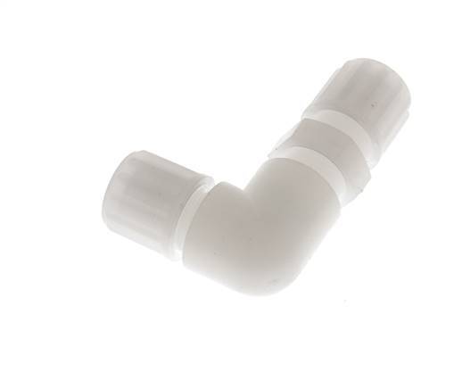 8x6mm PVDF Codo Compresión Racor Pasamuros 10 bar