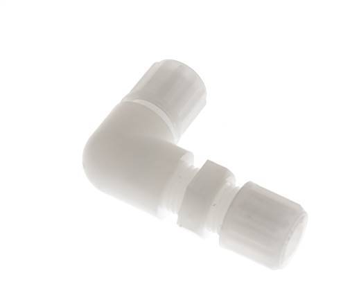 8x6mm PVDF Codo Compresión Racor Pasamuros 10 bar