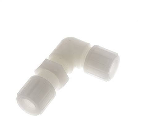 14x12mm PVDF Codo Compresión Racor Pasamuros 10 bar