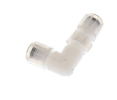 Racor de compresión codo 6x4mm y PFA con rosca hembra Pasamuros 10 bar