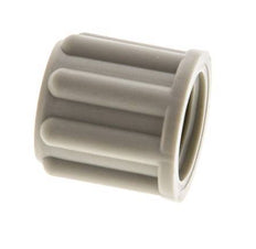 Tuerca de unión de 6x4mm (M10x1) de PP moleteada [20 piezas].