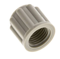 Tuerca de unión de 6x4mm (M10x1) de PP moleteada [20 piezas].