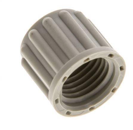 Tuerca de unión de PP de 8x6mm (M14x1,5) moleteada [10 Piezas]