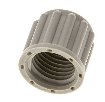 Tuerca de unión de PP de 8x6mm (M14x1,5) moleteada [10 Piezas]
