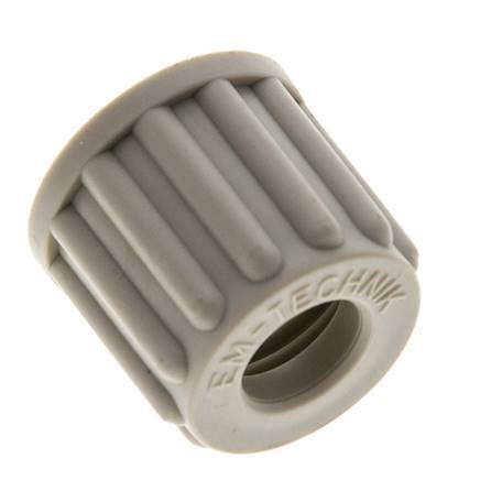 Tuerca de unión de PP de 8x6mm (M14x1,5) moleteada [10 Piezas]