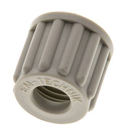 Tuerca de unión de PP de 8x6mm (M14x1,5) moleteada [10 Piezas]
