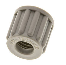 Tuerca de unión de PP de 8x6mm (M14x1,5) moleteada [10 Piezas]