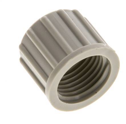 Tuerca de unión de PP 10x8mm (M16x1,5) moleteada [10 piezas]