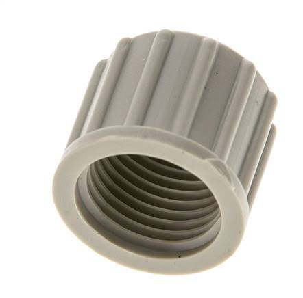 Tuerca de unión de PP 10x8mm (M16x1,5) moleteada [10 piezas]