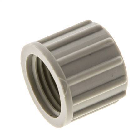 Tuerca de unión de PP 10x8mm (M16x1,5) moleteada [10 piezas]
