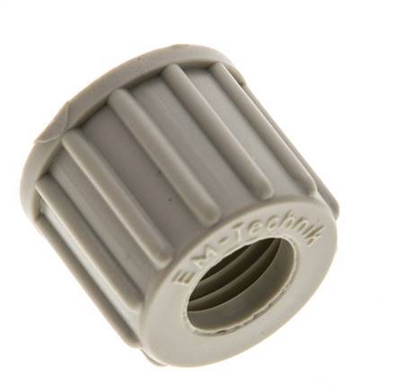 Tuerca de unión de PP 10x8mm (M16x1,5) moleteada [10 piezas]