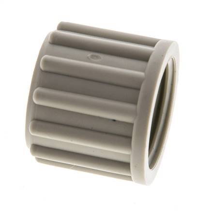 12x10mm (M18x1.5) Tuerca de Unión de PP Moleteada [5 Piezas]