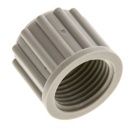 12x10mm (M18x1.5) Tuerca de Unión de PP Moleteada [5 Piezas]