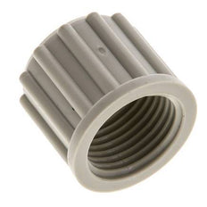 12x10mm (M18x1.5) Tuerca de Unión de PP Moleteada [5 Piezas]